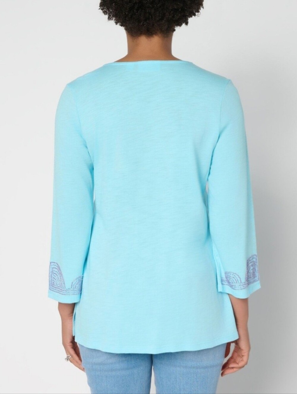 Bellisima By Kim Gravel Tunic Slub W/beading - Picture 2 of 7
